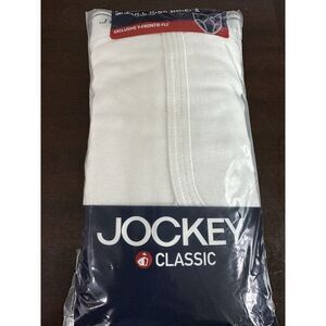 Vintage Mens‎ Jockey Full Rise White Briefs NOS 3 pk Y Front Fly Sz 42